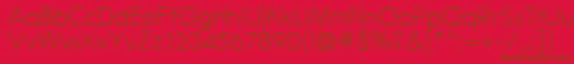 フォントCenturaRound – 赤い背景に茶色の文字