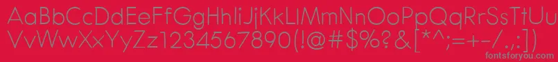 フォントCenturaRound – 赤い背景に灰色の文字