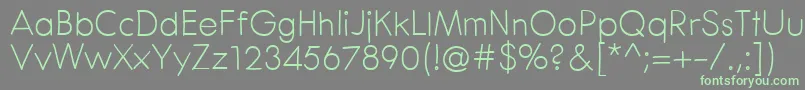 フォントCenturaRound – 灰色の背景に緑のフォント
