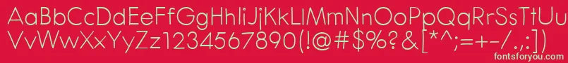 フォントCenturaRound – 赤い背景に緑の文字