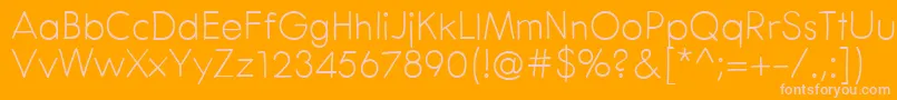 CenturaRound Font – Pink Fonts on Orange Background