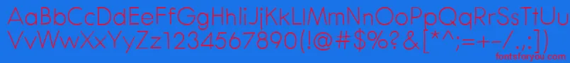 CenturaRound Font – Red Fonts on Blue Background