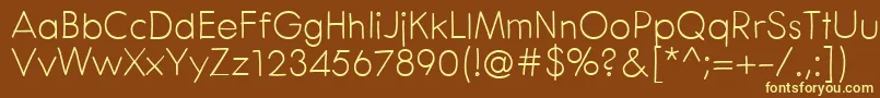 CenturaRound Font – Yellow Fonts on Brown Background
