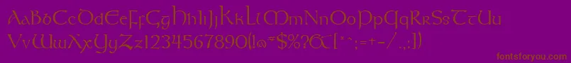 KeltNormal Font – Brown Fonts on Purple Background