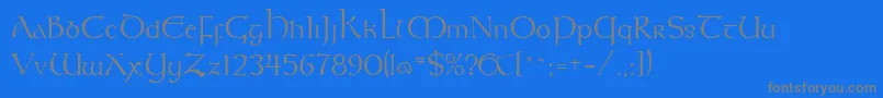 フォントKeltNormal – 青い背景に灰色の文字