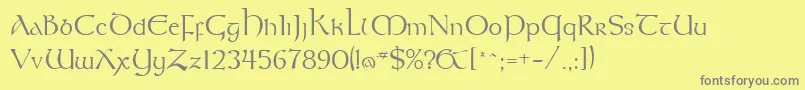 KeltNormal Font – Gray Fonts on Yellow Background