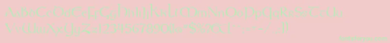 KeltNormal Font – Green Fonts on Pink Background