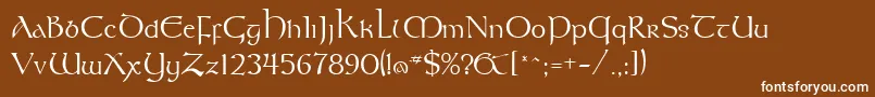 Шрифт KeltNormal – белые шрифты на коричневом фоне