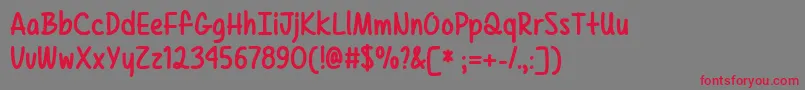 TexasSpringTtf Font – Red Fonts on Gray Background