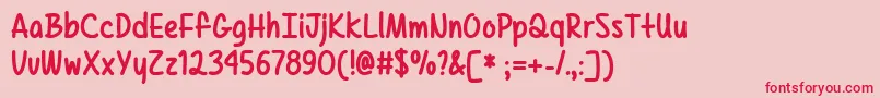 TexasSpringTtf Font – Red Fonts on Pink Background