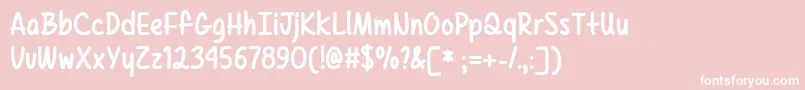 フォントTexasSpringTtf – ピンクの背景に白い文字