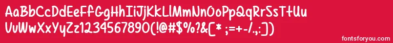 TexasSpringTtf Font – White Fonts on Red Background