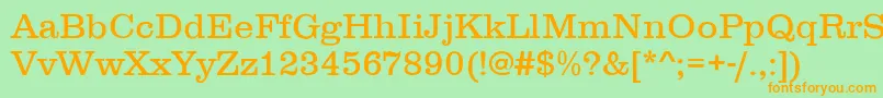 SaintClairLight Font – Orange Fonts on Green Background