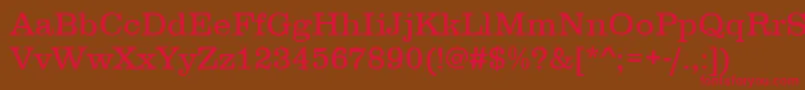 SaintClairLight Font – Red Fonts on Brown Background