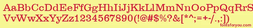 SaintClairLight Font – Red Fonts on Yellow Background