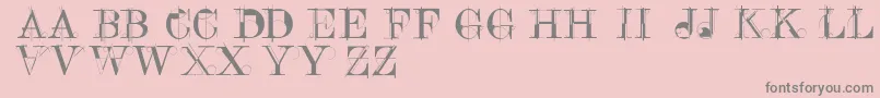 Construcaps Font – Gray Fonts on Pink Background