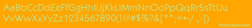 KoblenzBook Font – Green Fonts on Orange Background