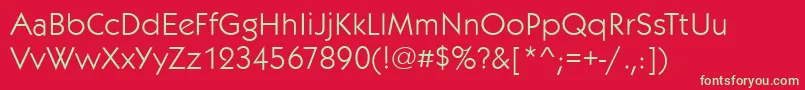 KoblenzBook Font – Green Fonts on Red Background