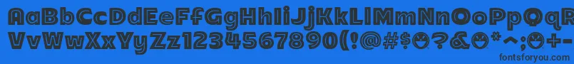 Arb218NbFinishedFreewareAn Font – Black Fonts on Blue Background