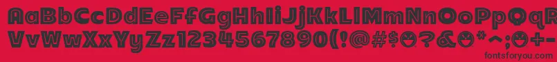 Arb218NbFinishedFreewareAn Font – Black Fonts on Red Background