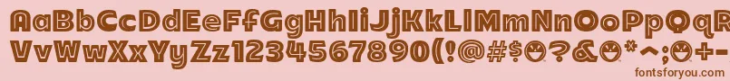 Arb218NbFinishedFreewareAn Font – Brown Fonts on Pink Background