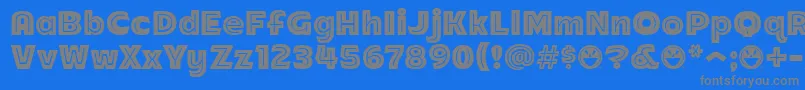 Arb218NbFinishedFreewareAn Font – Gray Fonts on Blue Background