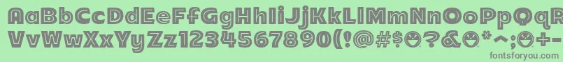 Arb218NbFinishedFreewareAn Font – Gray Fonts on Green Background