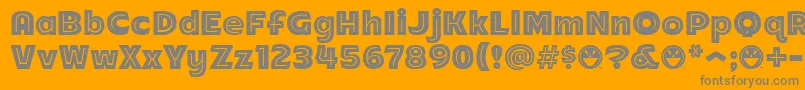 Arb218NbFinishedFreewareAn Font – Gray Fonts on Orange Background