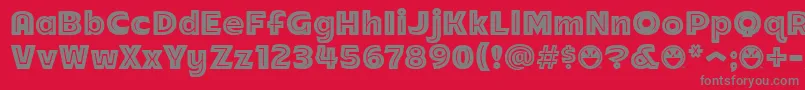 Arb218NbFinishedFreewareAn Font – Gray Fonts on Red Background