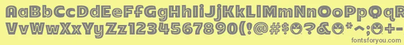 Arb218NbFinishedFreewareAn Font – Gray Fonts on Yellow Background