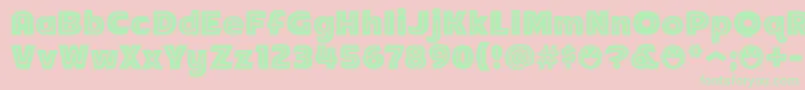 Arb218NbFinishedFreewareAn Font – Green Fonts on Pink Background