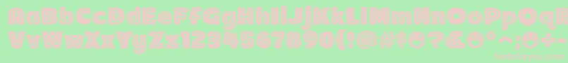 Arb218NbFinishedFreewareAn Font – Pink Fonts on Green Background