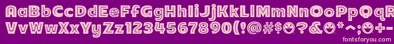 Arb218NbFinishedFreewareAn Font – Pink Fonts on Purple Background