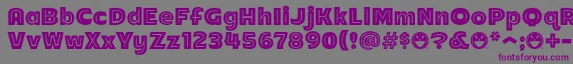 Arb218NbFinishedFreewareAn Font – Purple Fonts on Gray Background