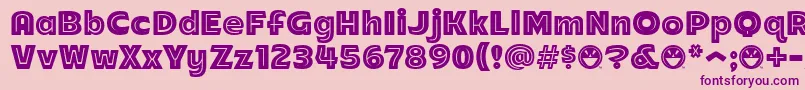 Arb218NbFinishedFreewareAn Font – Purple Fonts on Pink Background