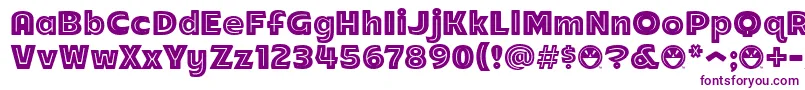 Arb218NbFinishedFreewareAn Font – Purple Fonts on White Background