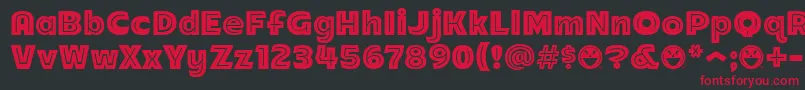 Arb218NbFinishedFreewareAn Font – Red Fonts on Black Background