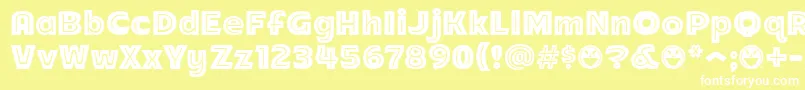 Arb218NbFinishedFreewareAn Font – White Fonts on Yellow Background