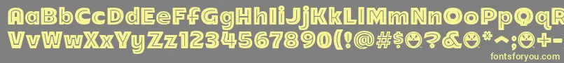 Arb218NbFinishedFreewareAn Font – Yellow Fonts on Gray Background