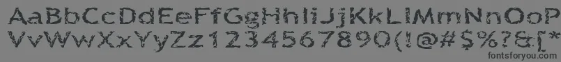 Quinquefoliolate-fontti – mustat fontit harmaalla taustalla