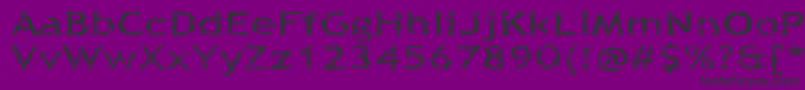 Quinquefoliolate-Schriftart – Schwarze Schriften auf violettem Hintergrund