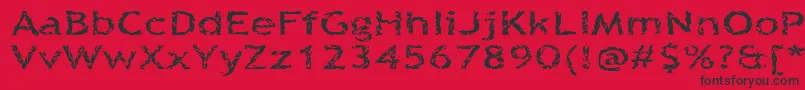 Quinquefoliolate-fontti – mustat fontit punaisella taustalla