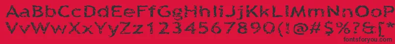 Quinquefoliolate Font – Black Fonts on Red Background