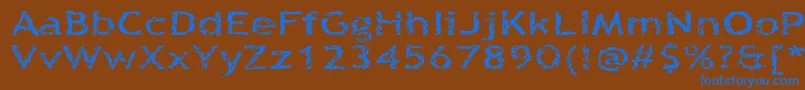 Quinquefoliolate Font – Blue Fonts on Brown Background