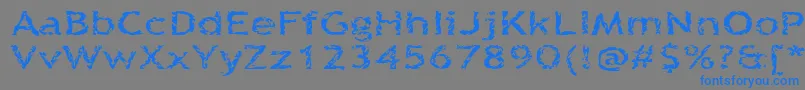 Шрифт Quinquefoliolate – синие шрифты на сером фоне