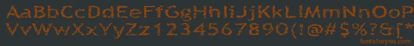 Quinquefoliolate Font – Brown Fonts on Black Background