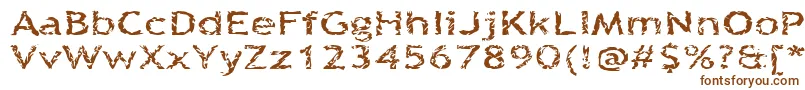 Quinquefoliolate-fontti – ruskeat fontit valkoisella taustalla