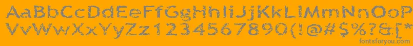 Quinquefoliolate Font – Gray Fonts on Orange Background