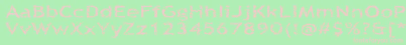 Quinquefoliolate Font – Pink Fonts on Green Background