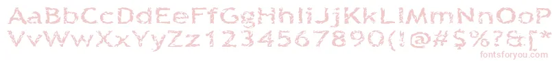 Quinquefoliolate-fontti – vaaleanpunaiset fontit valkoisella taustalla
